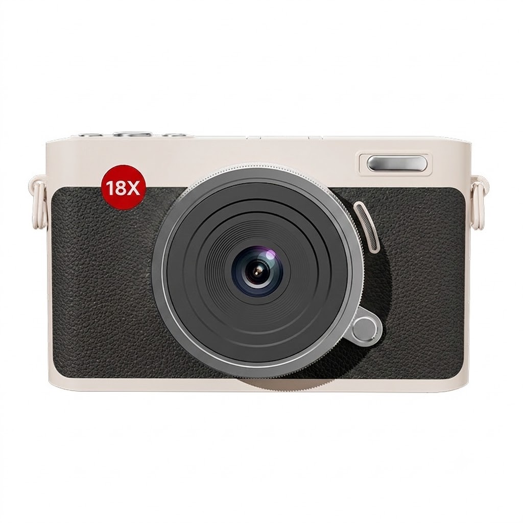 Retro Digital Camera 72MP 5K Video Point and Shoot, WiFi Sharing, 18X Digital Zoom, 4-Inch Touch Screen