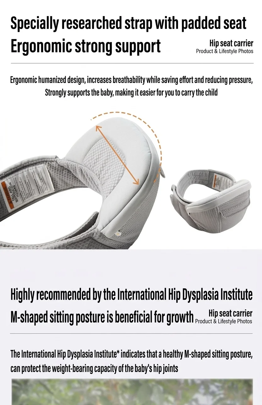 Ergobaby Alta Hip Seat Baby Carrier - Ergonomic & Breathable