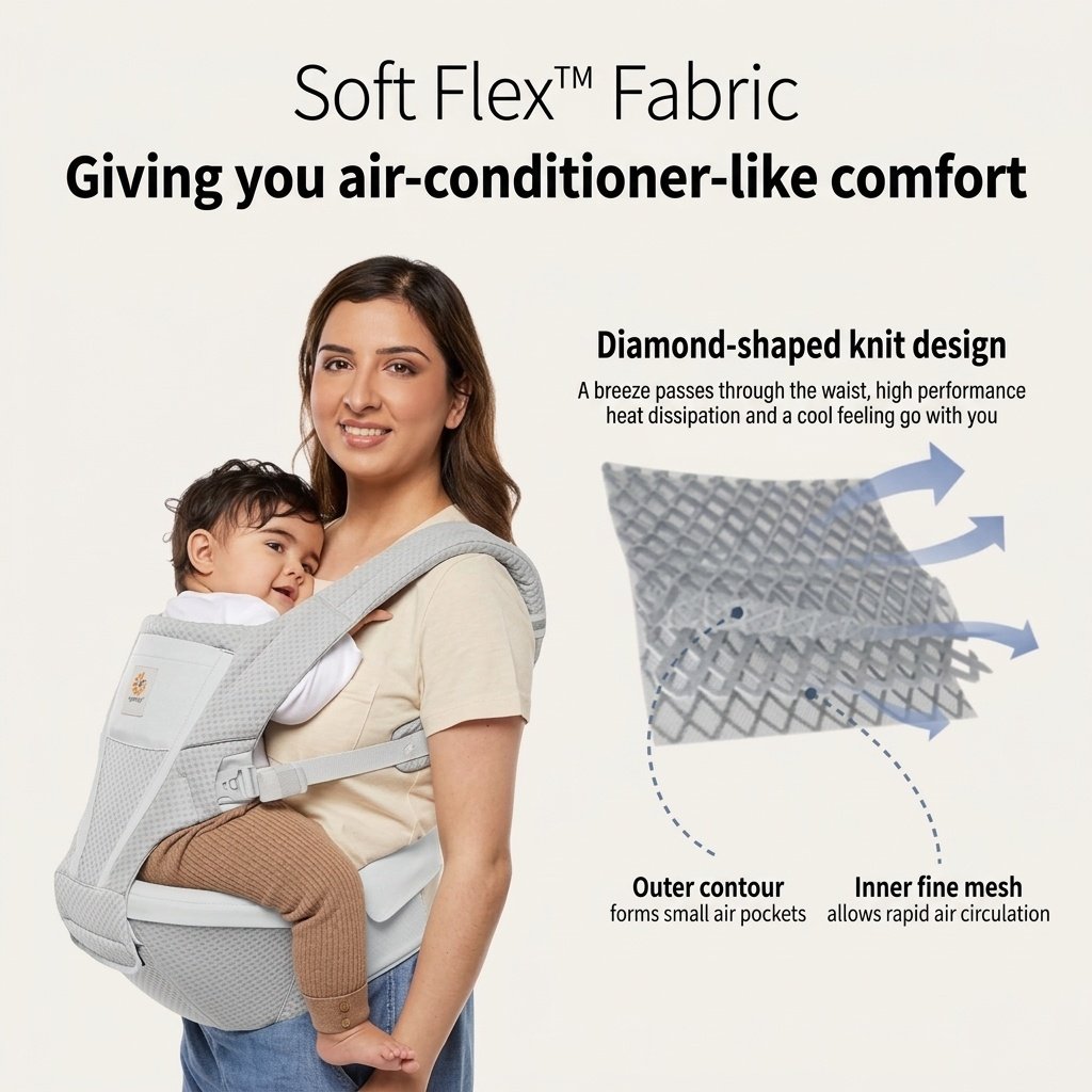 Ergobaby Alta Hip Seat Baby Carrier - Ergonomic & Breathable