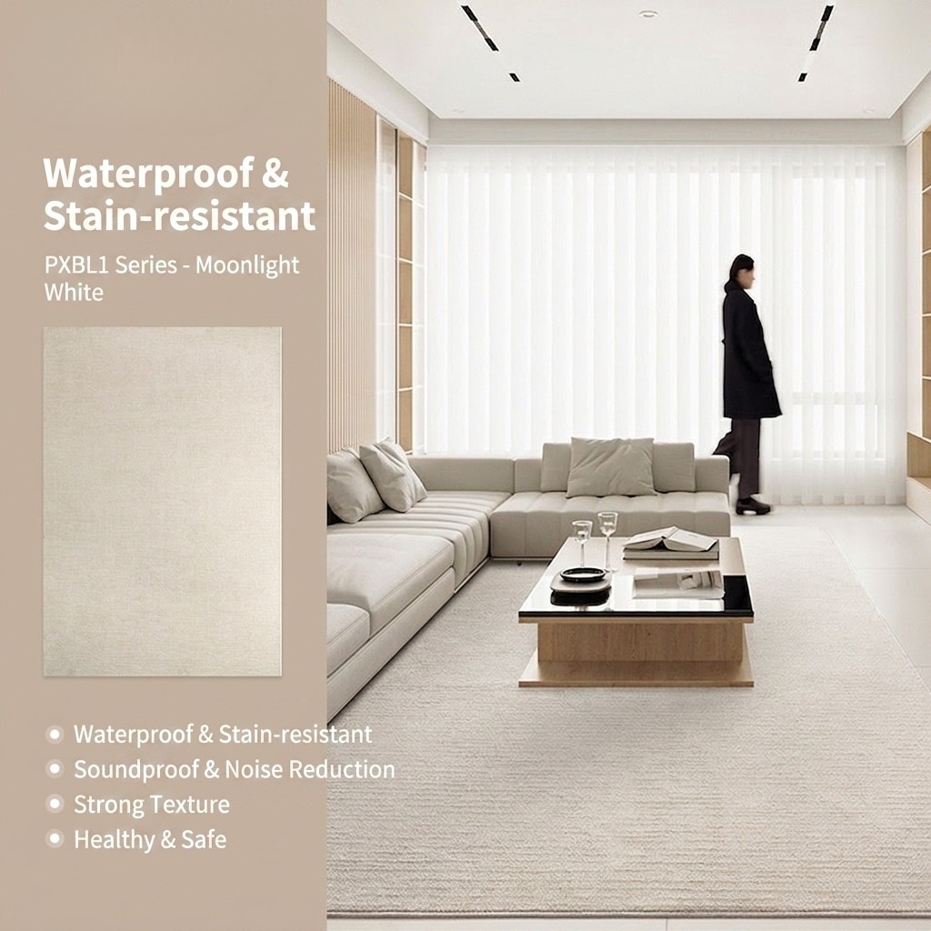 Modern Abstract Wool Blend Area Rug - Waterproof & Anti-Bacterial