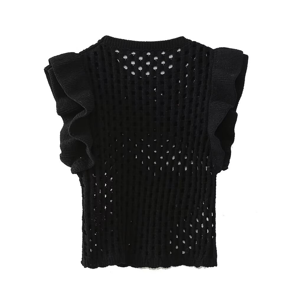 Chenille Layered Vest - Stylish Sleeveless Top KUN-00012