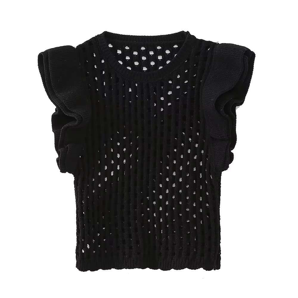 Chenille Layered Vest - Stylish Sleeveless Top KUN-00012