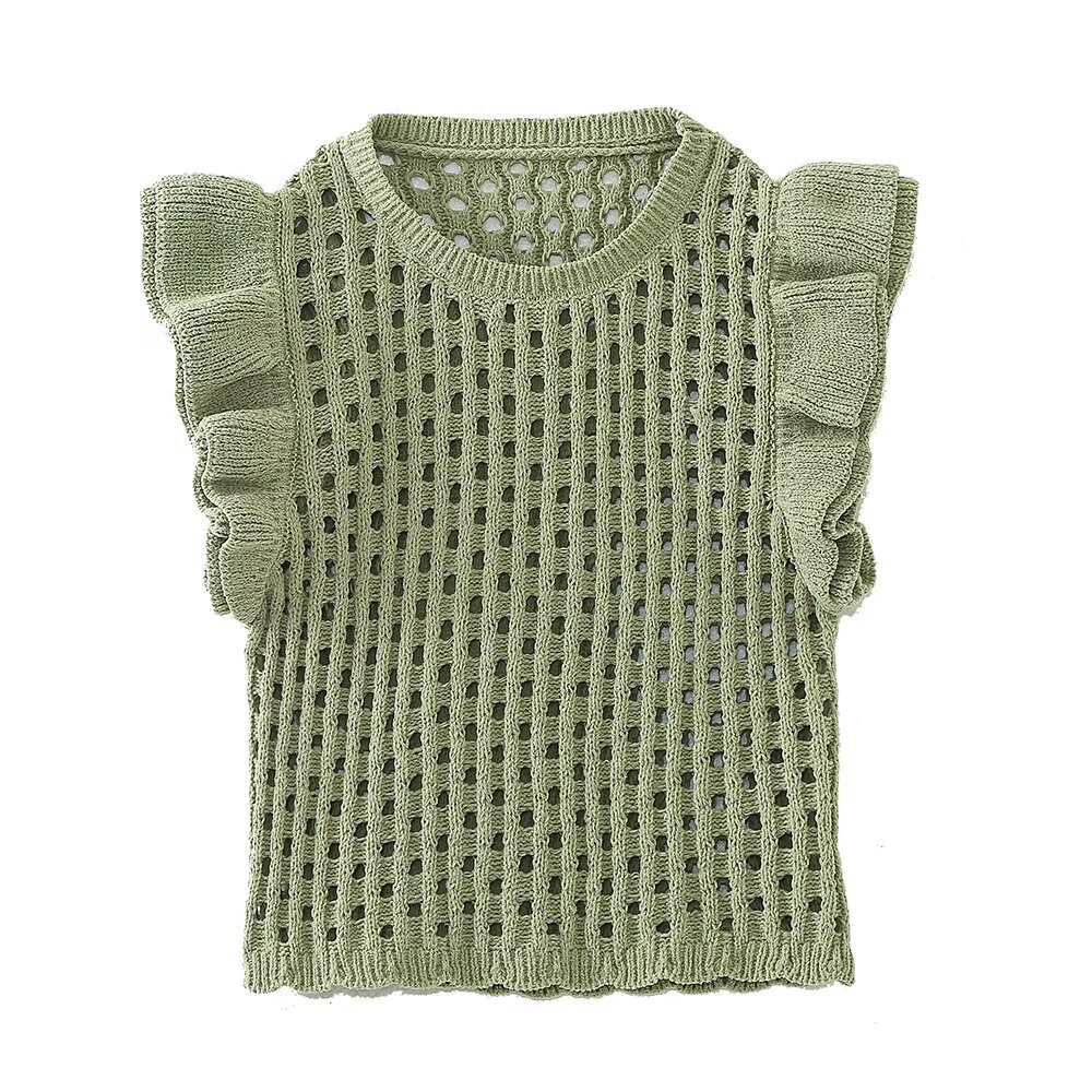 Chenille Layered Vest - Stylish Sleeveless Top KUN-00012