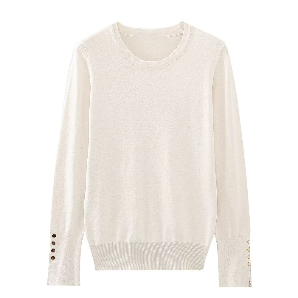 Haut en maille uni basique et tendance pour femme KUN-00066