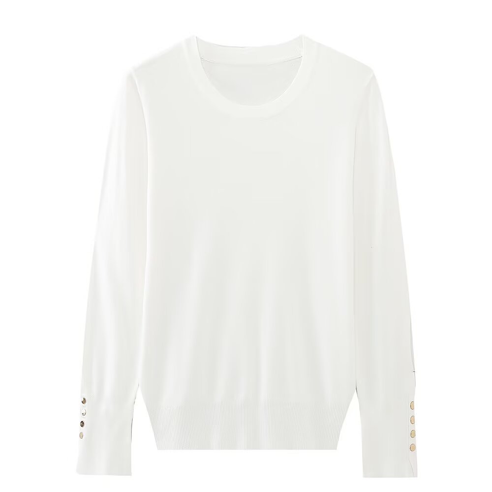 Haut en maille uni basique et tendance pour femme KUN-00066