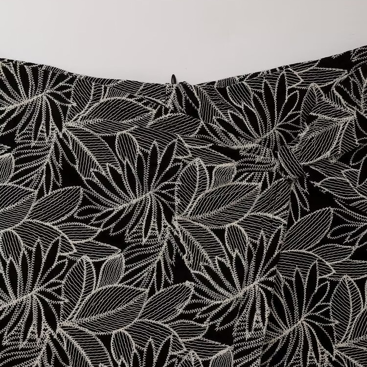 Women's Leaf Embroidered Skirt Pants - Versatile Chic KUN-00030