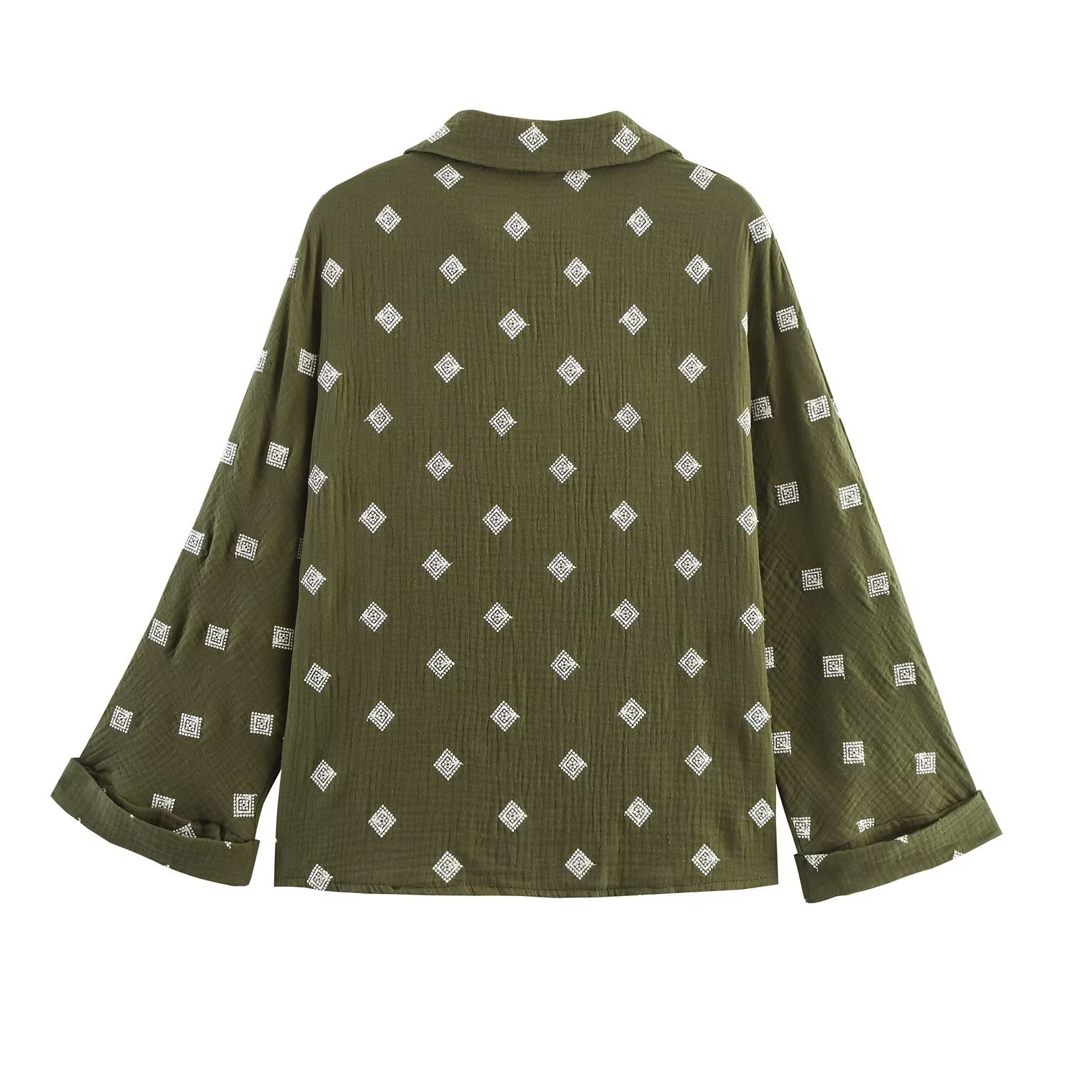 Conjunto de camisa y pantalón bordados - Estilo europeo KUN-00017