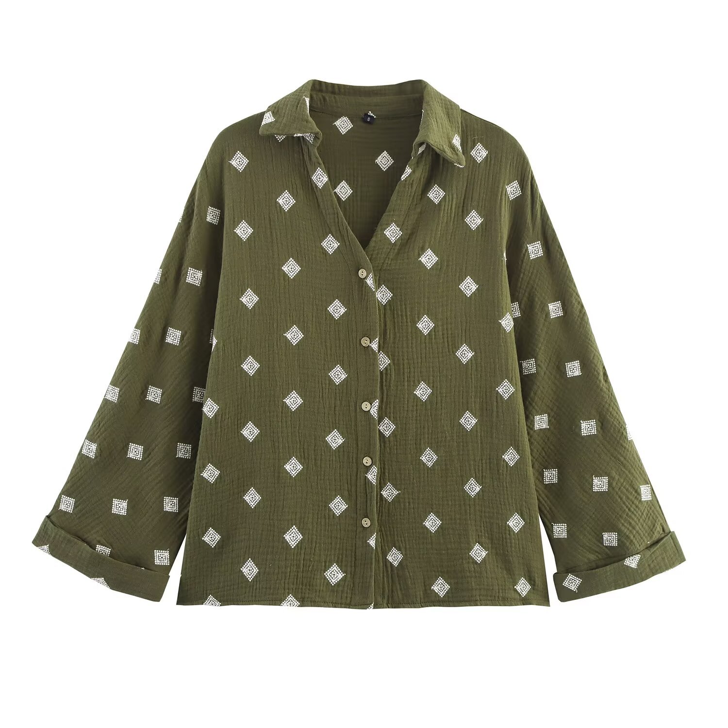 Conjunto de camisa y pantalón bordados - Estilo europeo KUN-00017