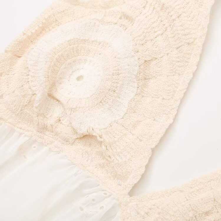 Crochet Patchwork Dress - Versatile Fashion KUN-00147