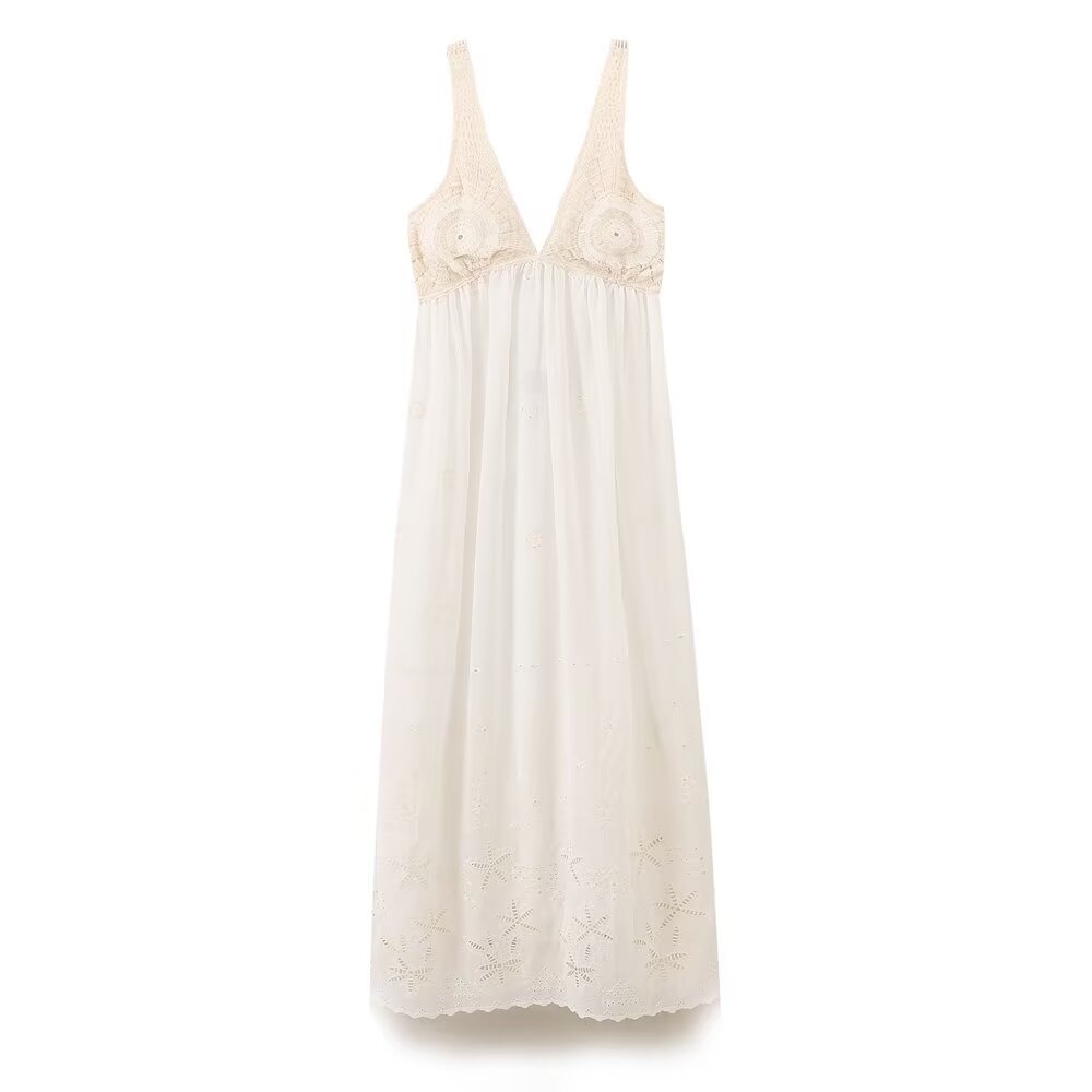 Crochet Patchwork Dress - Versatile Fashion KUN-00147