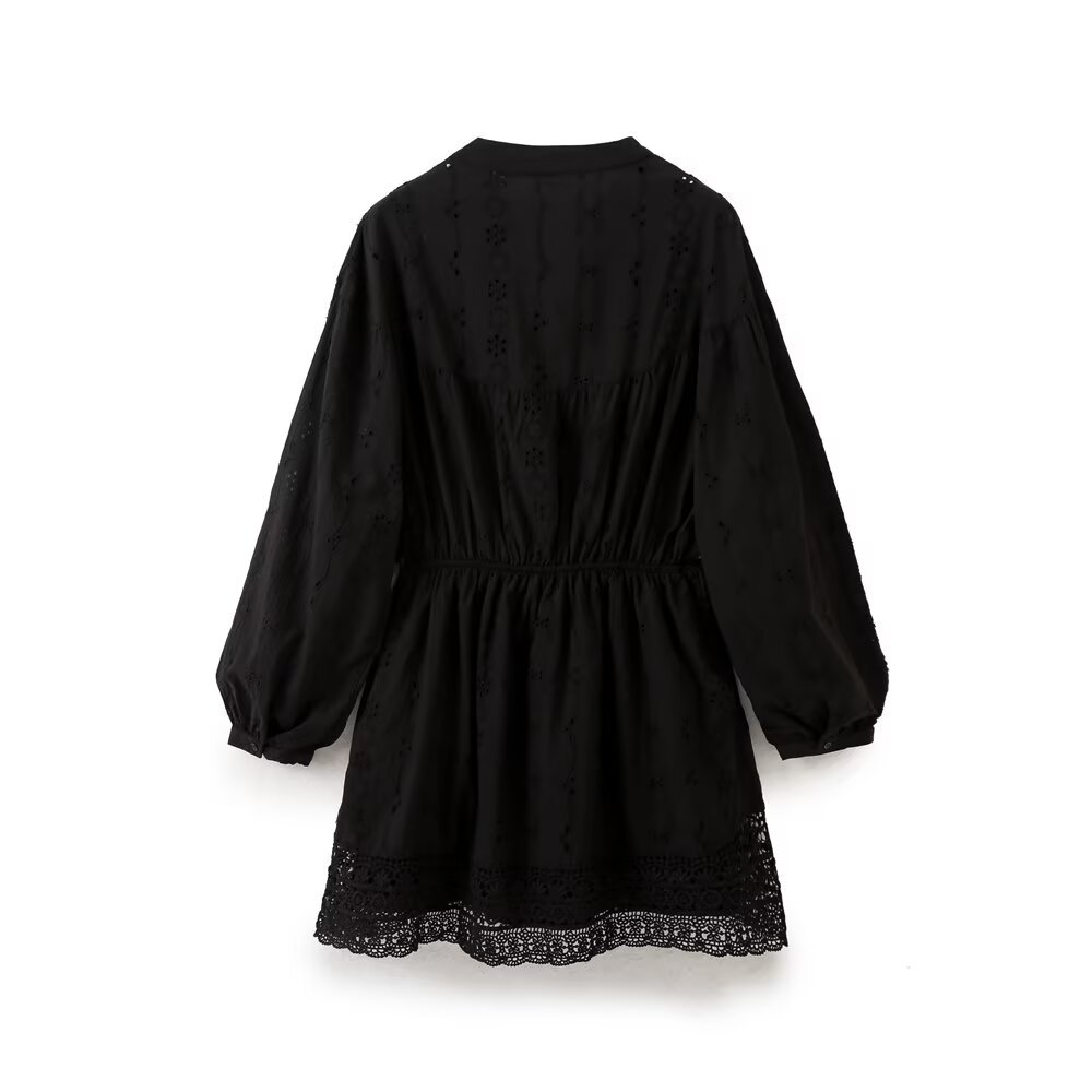 Minivestido de mujer - Encaje bordado de moda KUN-00001