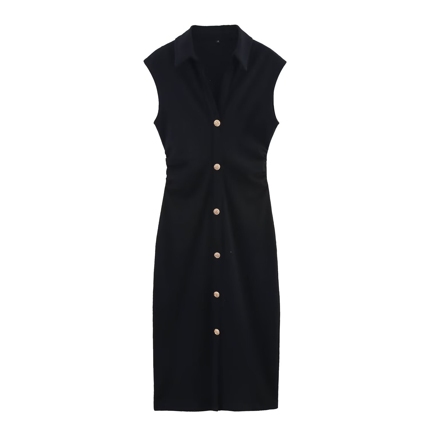 Hemdblusenkleid aus Baumwolle – Klassischer europäischer Stil KUN-00005