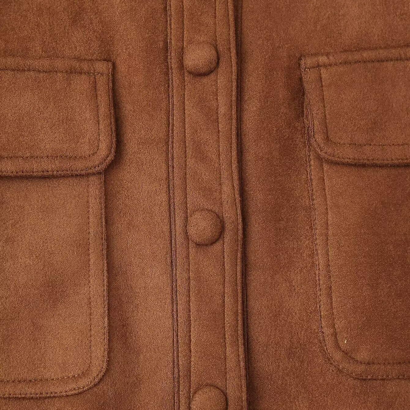 Veste en daim classique, polyvalente et élégante KUN-00001