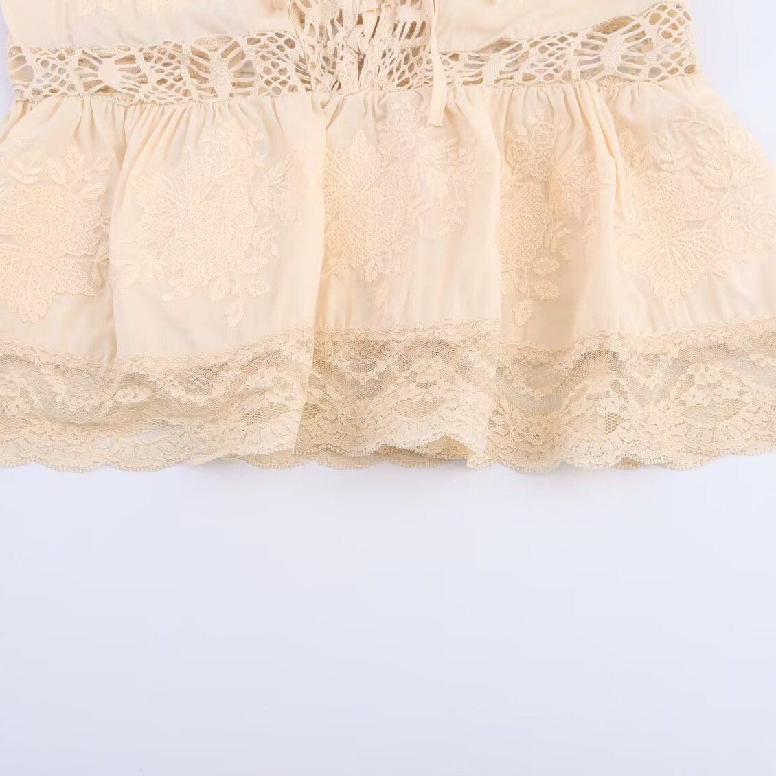 Embroidered Romantic Blouse - European Style Top KUN-00128