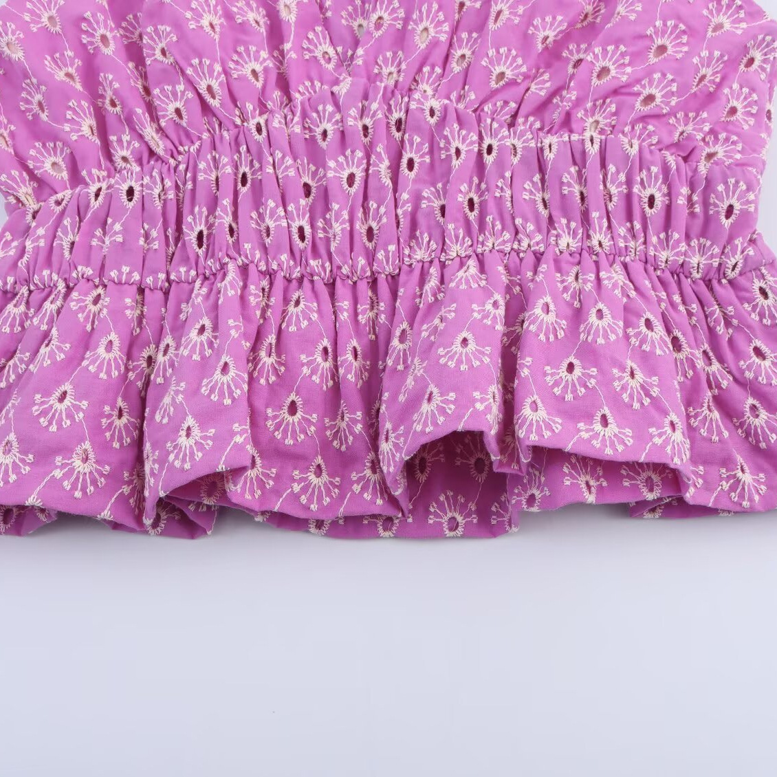 Embroidered Butterfly Bow Top - Women's European Style Blouse KUN-00127