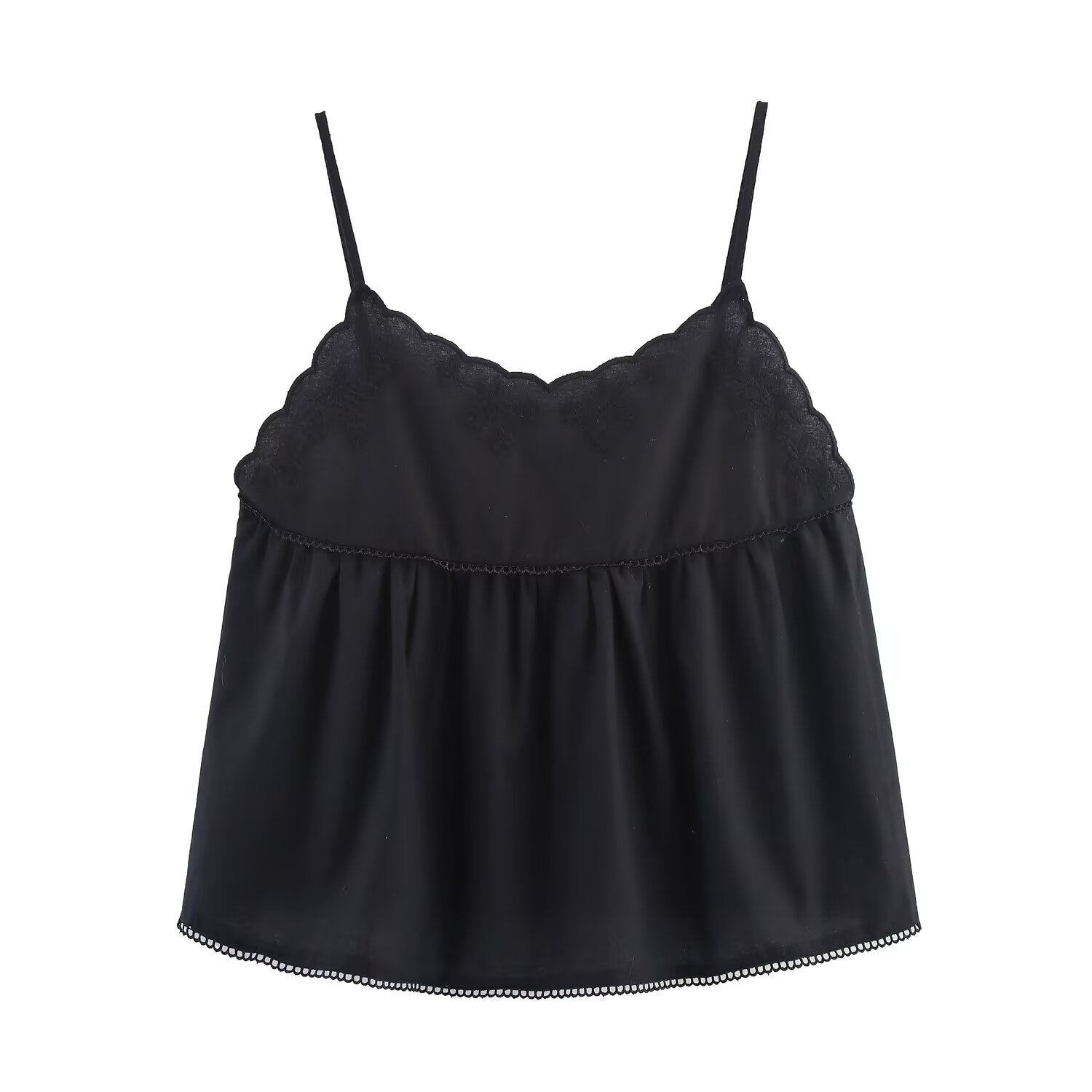 Embroidered Blouse Trendy European Style Top KUN-00126