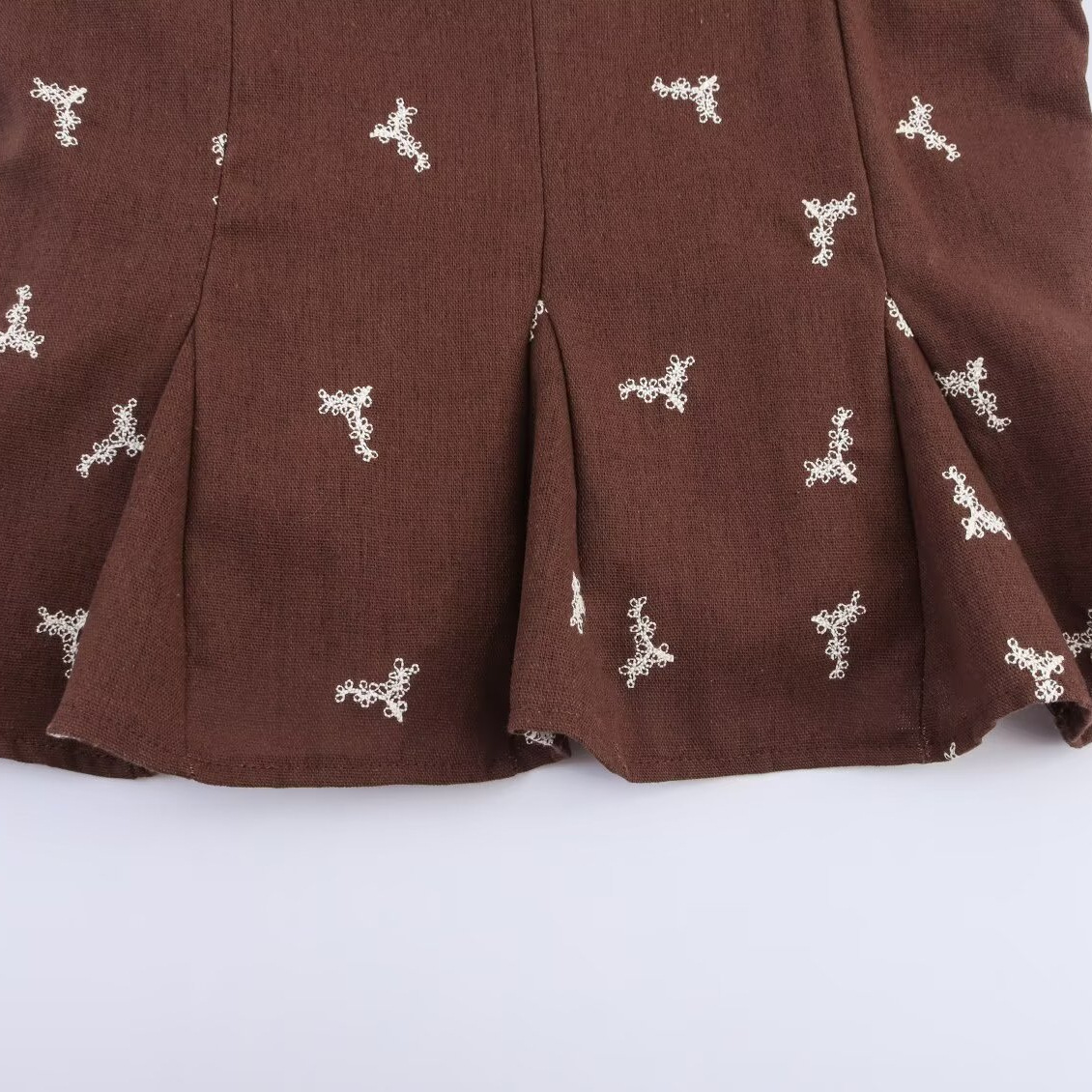 Embroidered Mini Skirt Top - European Chic KUN-00120