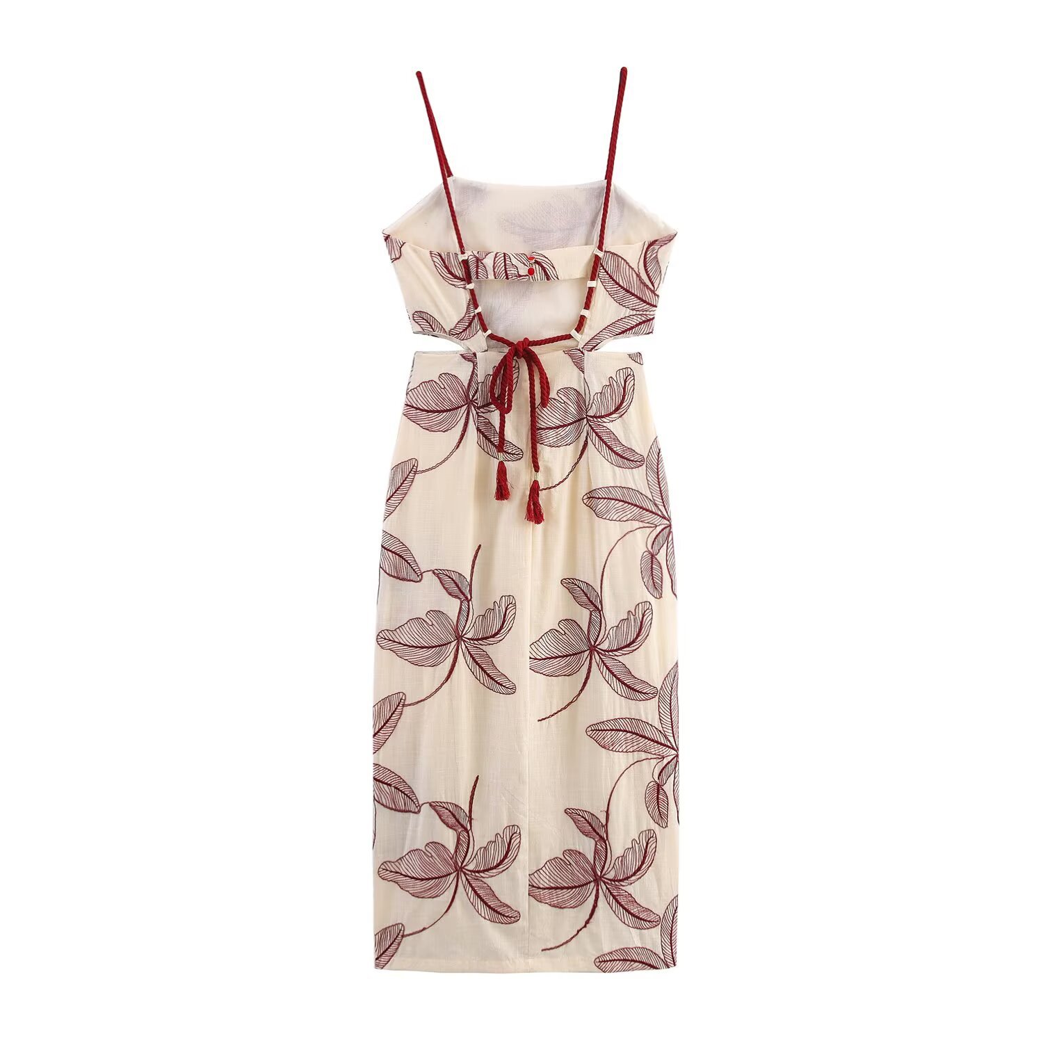 Vestido midi bordado - Estilo europeo para mujer KUN-00034