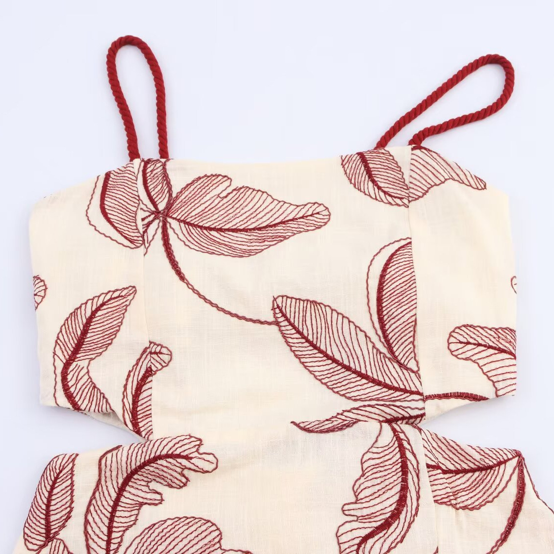 Vestido midi bordado - Estilo europeo para mujer KUN-00034