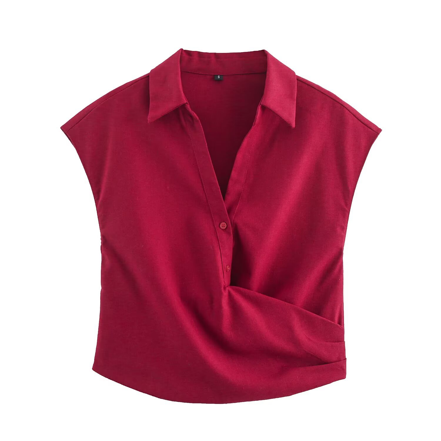 Linen Blend Women's Top & Pleated Shorts Set KUN-00025