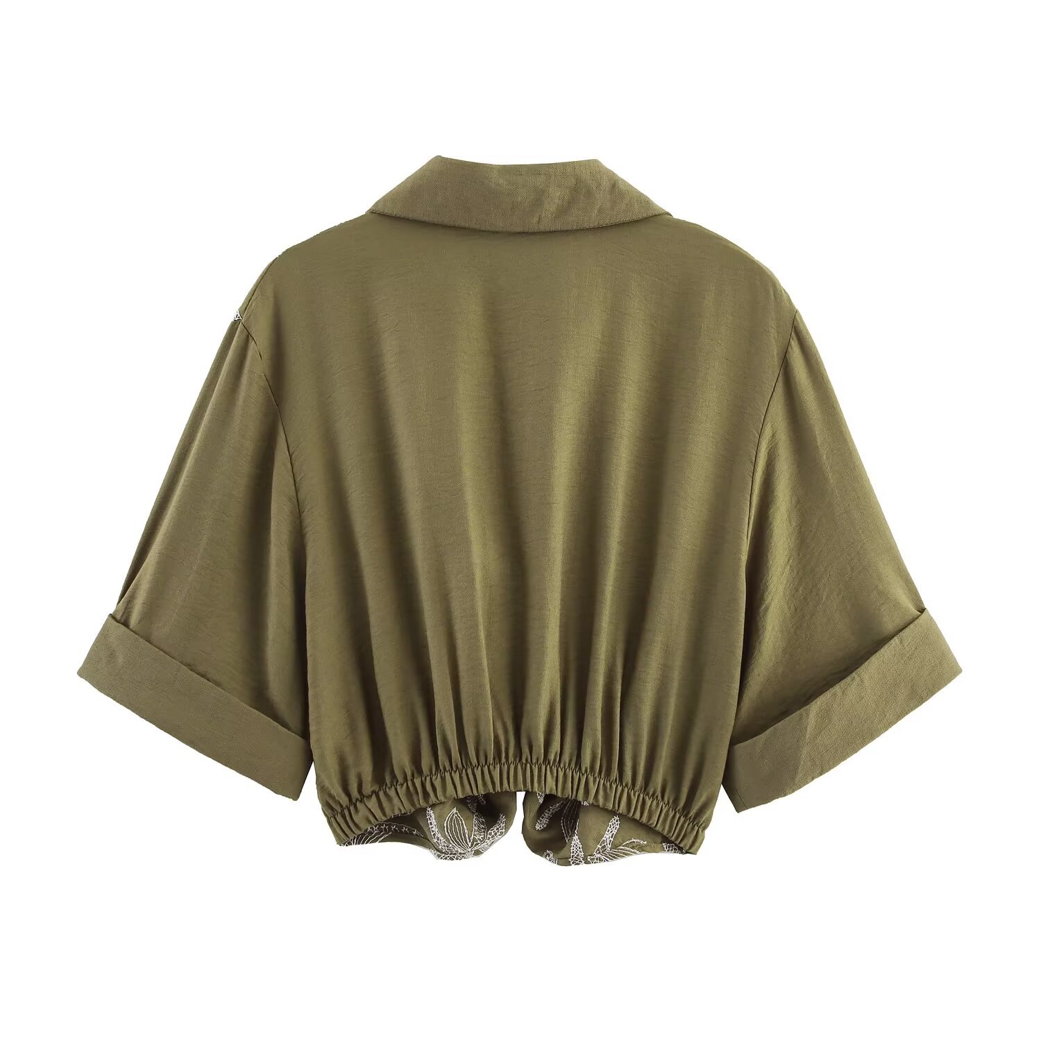 Besticktes Blusen- und Culottes-Set - Europäischer Stil KUN-00003