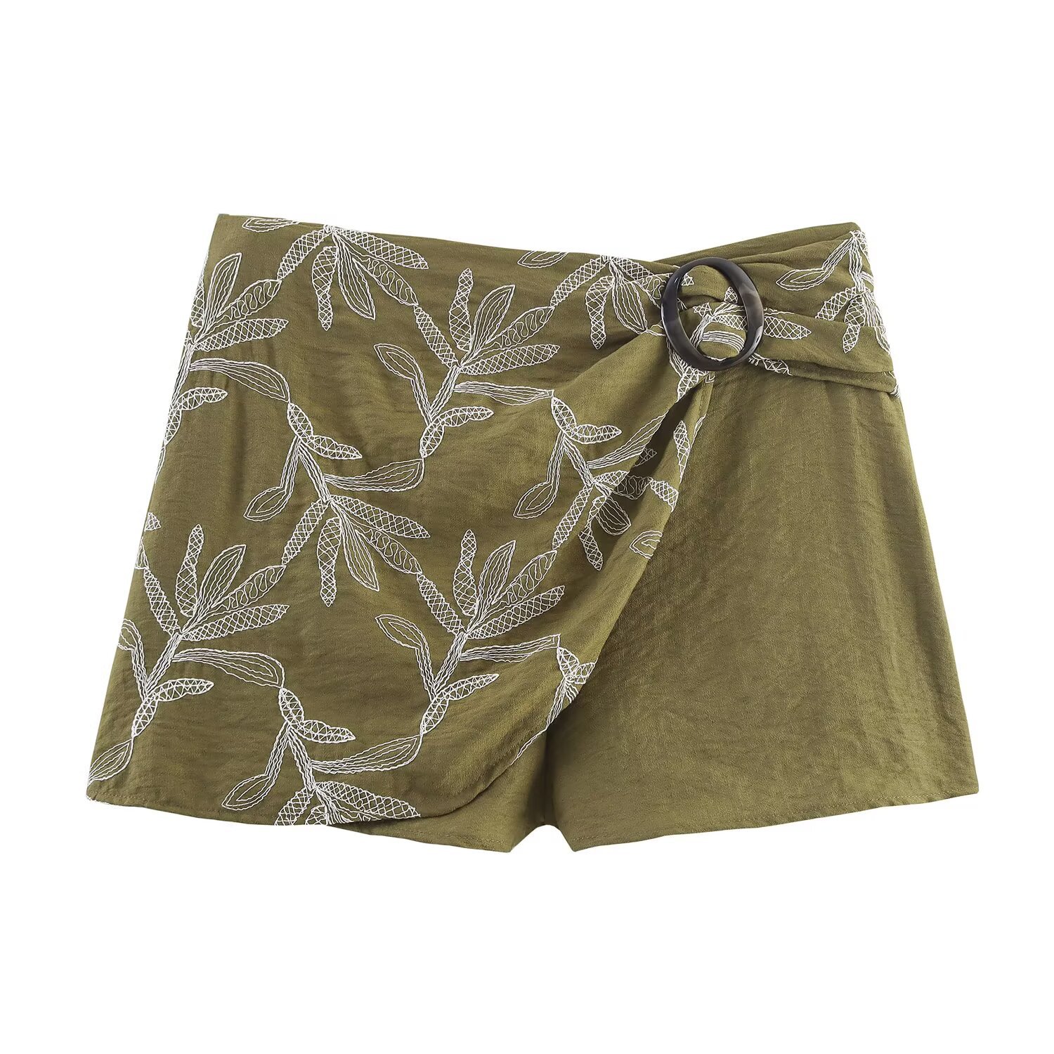 Besticktes Blusen- und Culottes-Set - Europäischer Stil KUN-00003