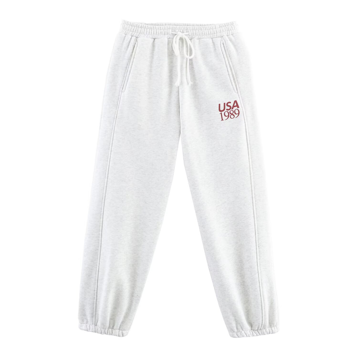 Conjunto de sudadera y pantalón deportivo estampado para mujer - Estilo europeo moderno KUN-00077