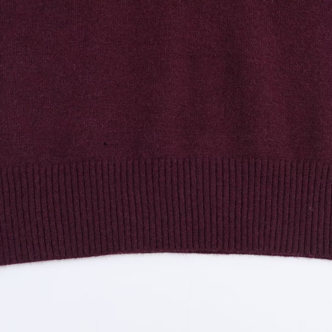 Knit V-Neck Top - European Style Casual Sweater KUN-00043