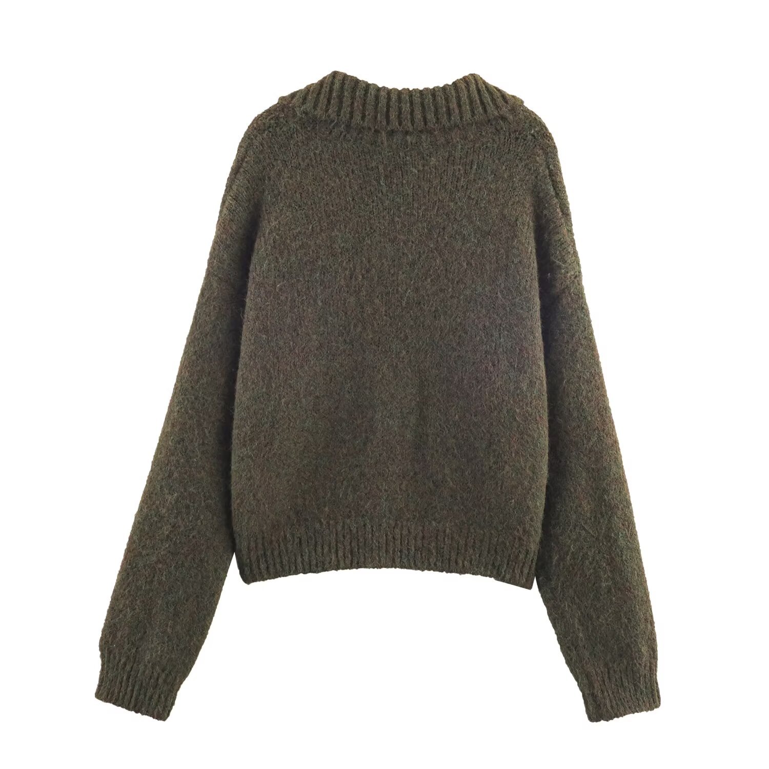 Suéter cárdigan de punto con lazo en jacquard KUN-00075