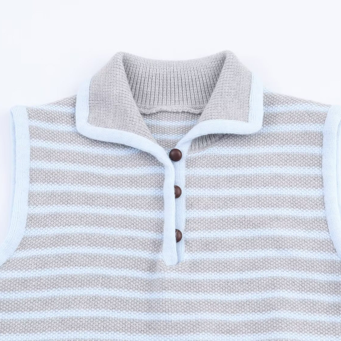 Chaleco de rayas para mujer, clásico, sin mangas, KUN-00067