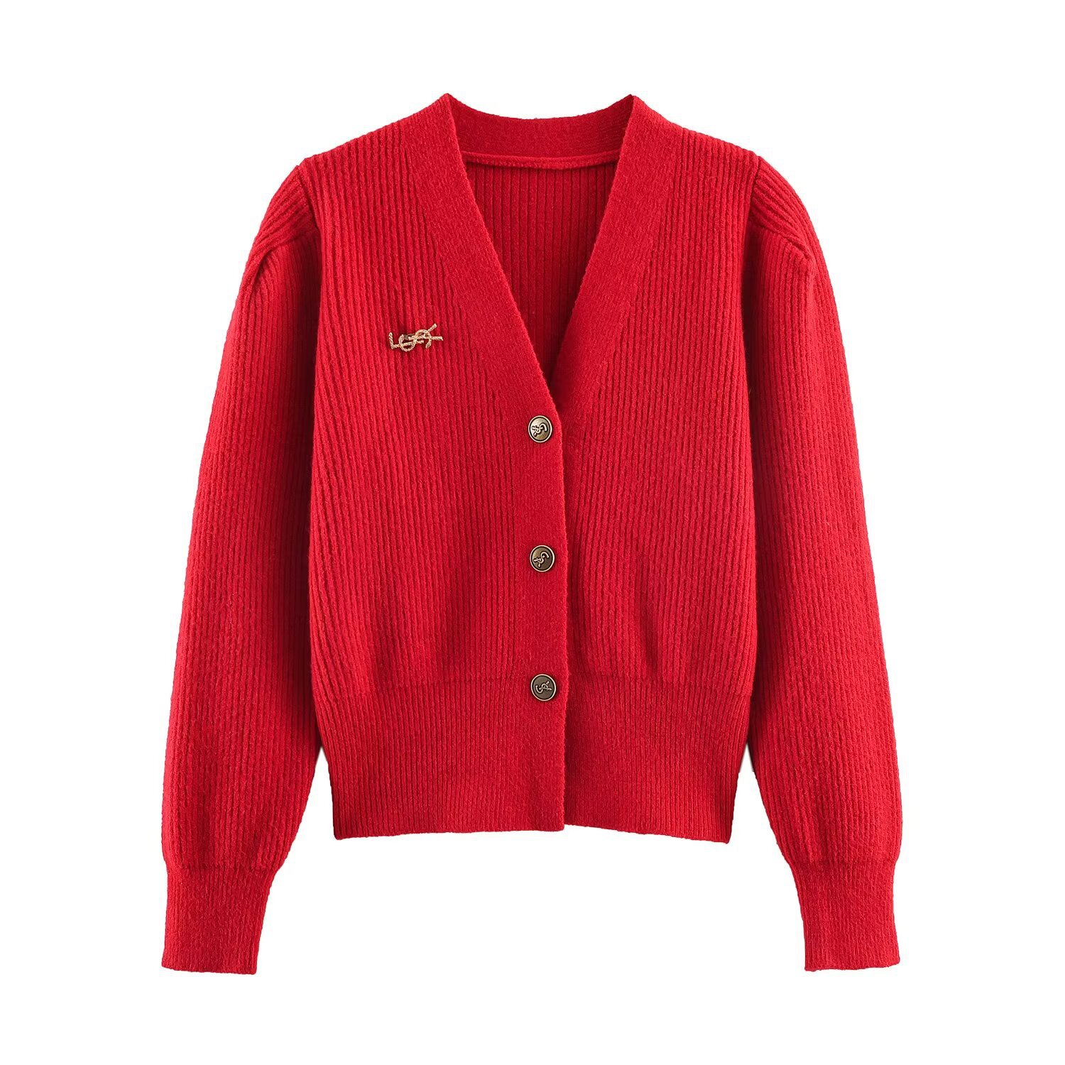 Cárdigan de punto con broche - Suéter de mujer estilo europeo KUN-00102