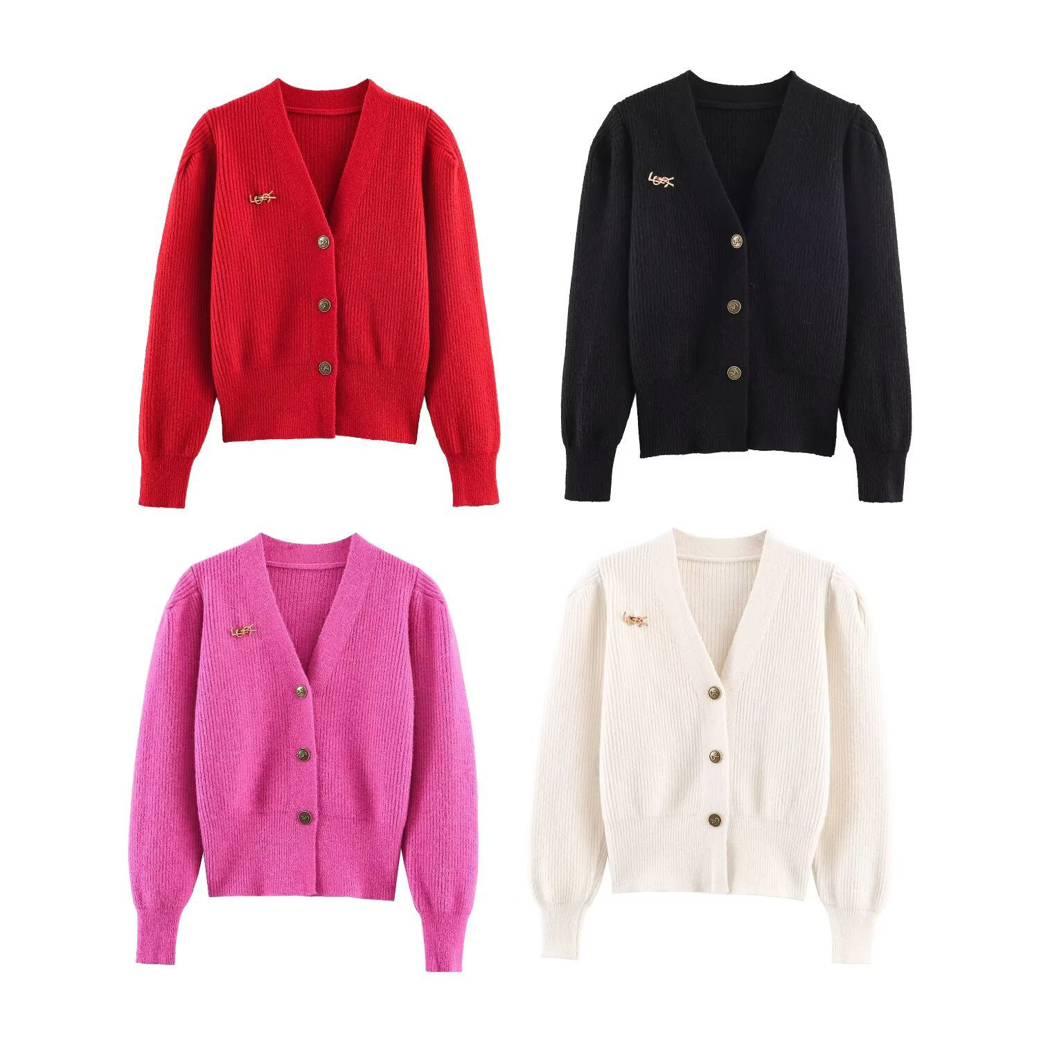 Cárdigan de punto con broche - Suéter de mujer estilo europeo KUN-00102