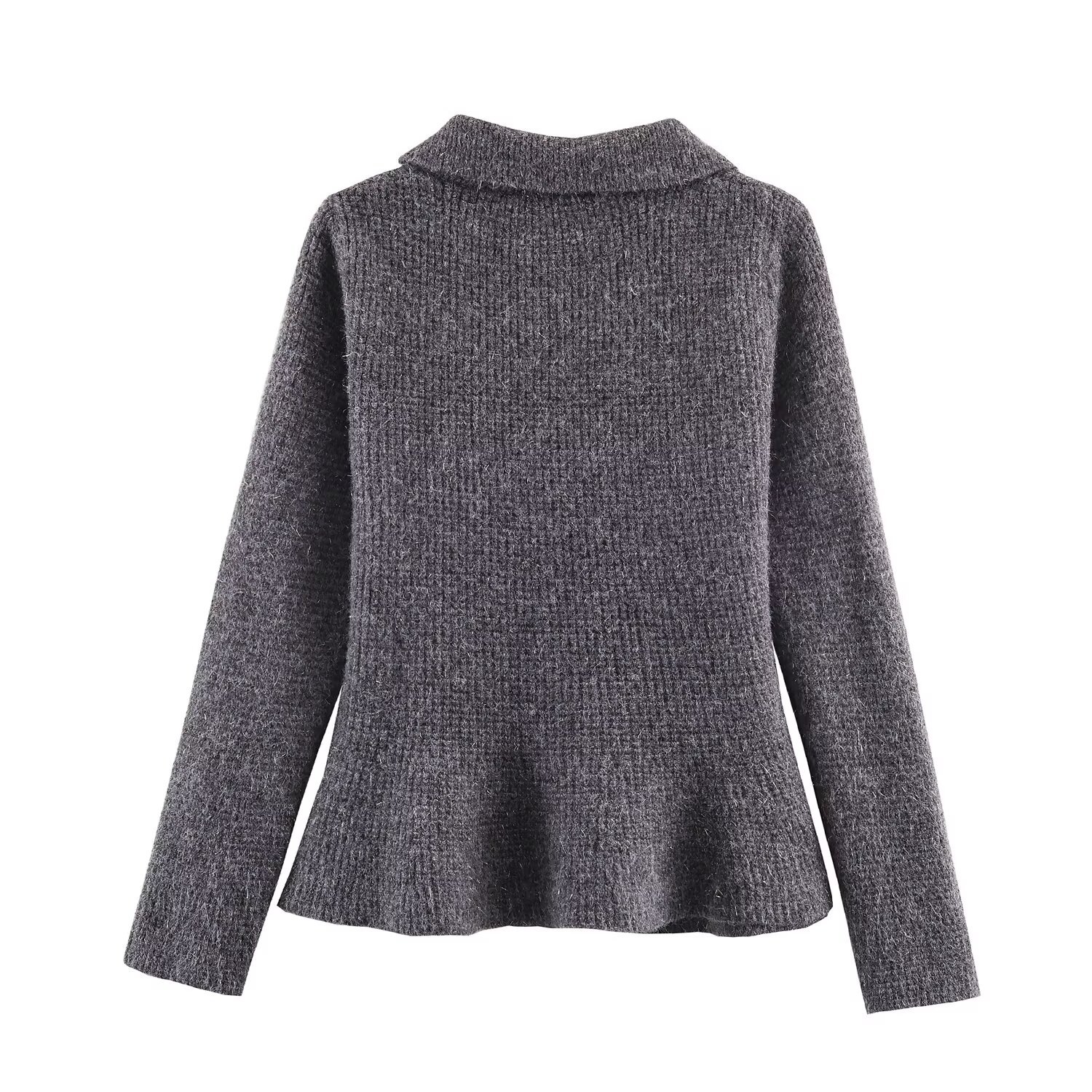 Women's Double-Breasted Cardigan Sweater - Stylish Casual Knit KUN-00029