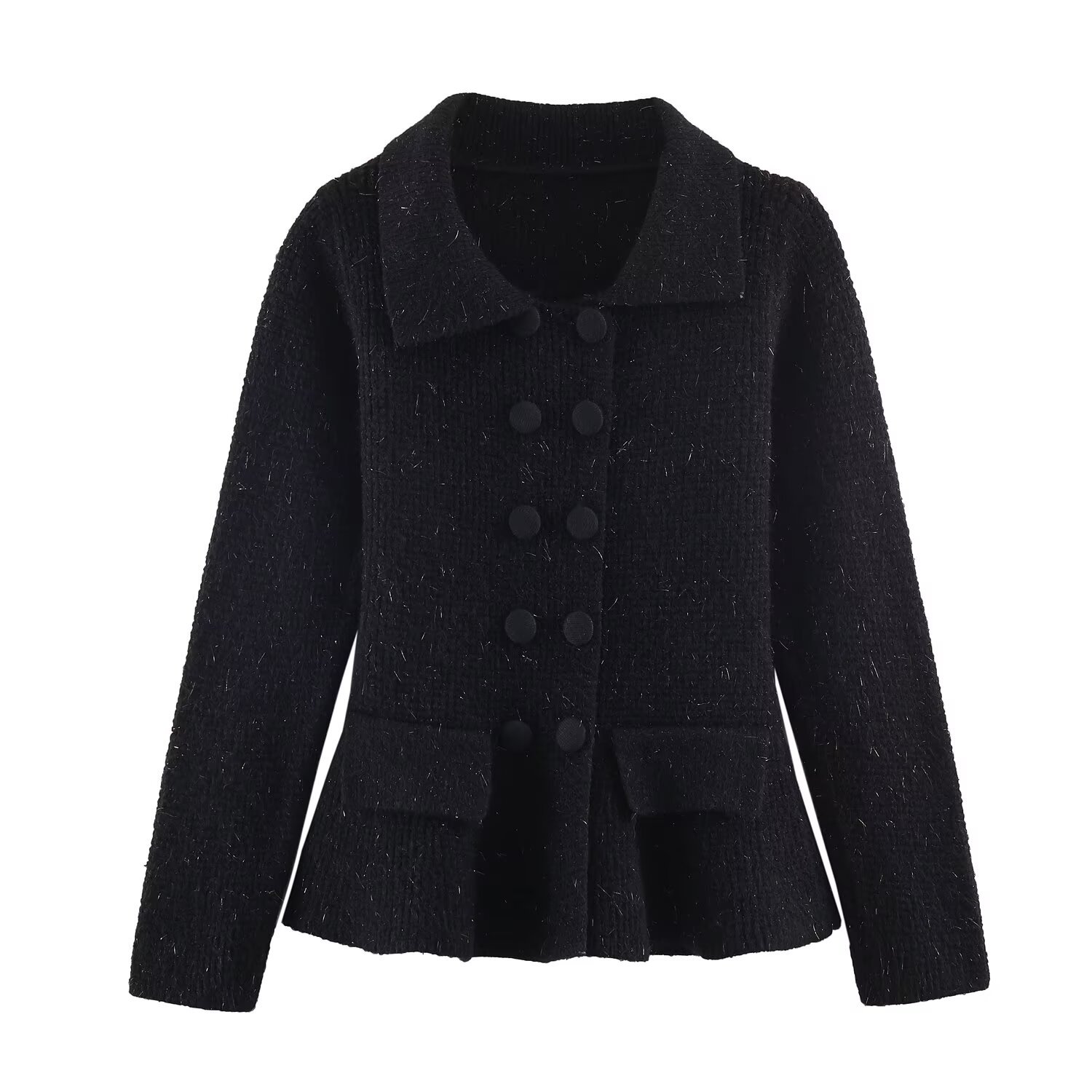 Women's Double-Breasted Cardigan Sweater - Stylish Casual Knit KUN-00029