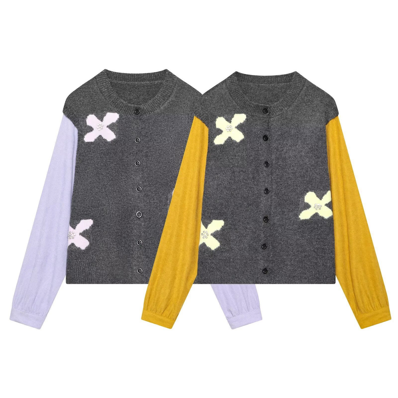 Knit Cardigan Sweater - Two-Piece Style Casual Chic KUN-00001