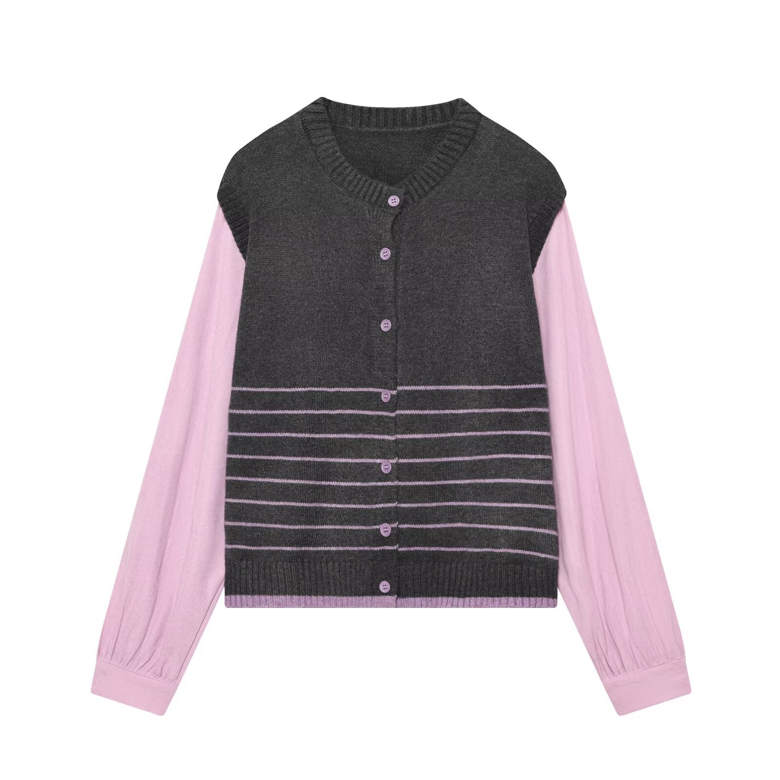 Knit Cardigan Sweater - Stylish Two-Piece Design KUN-00005