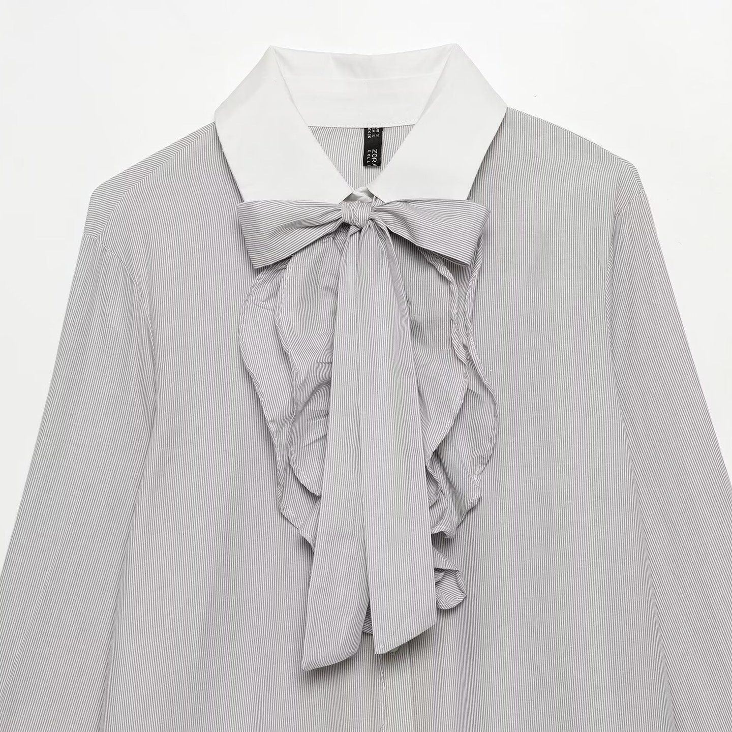 Striped Bow Blouse - European Style Women's Shirt KUN-00083