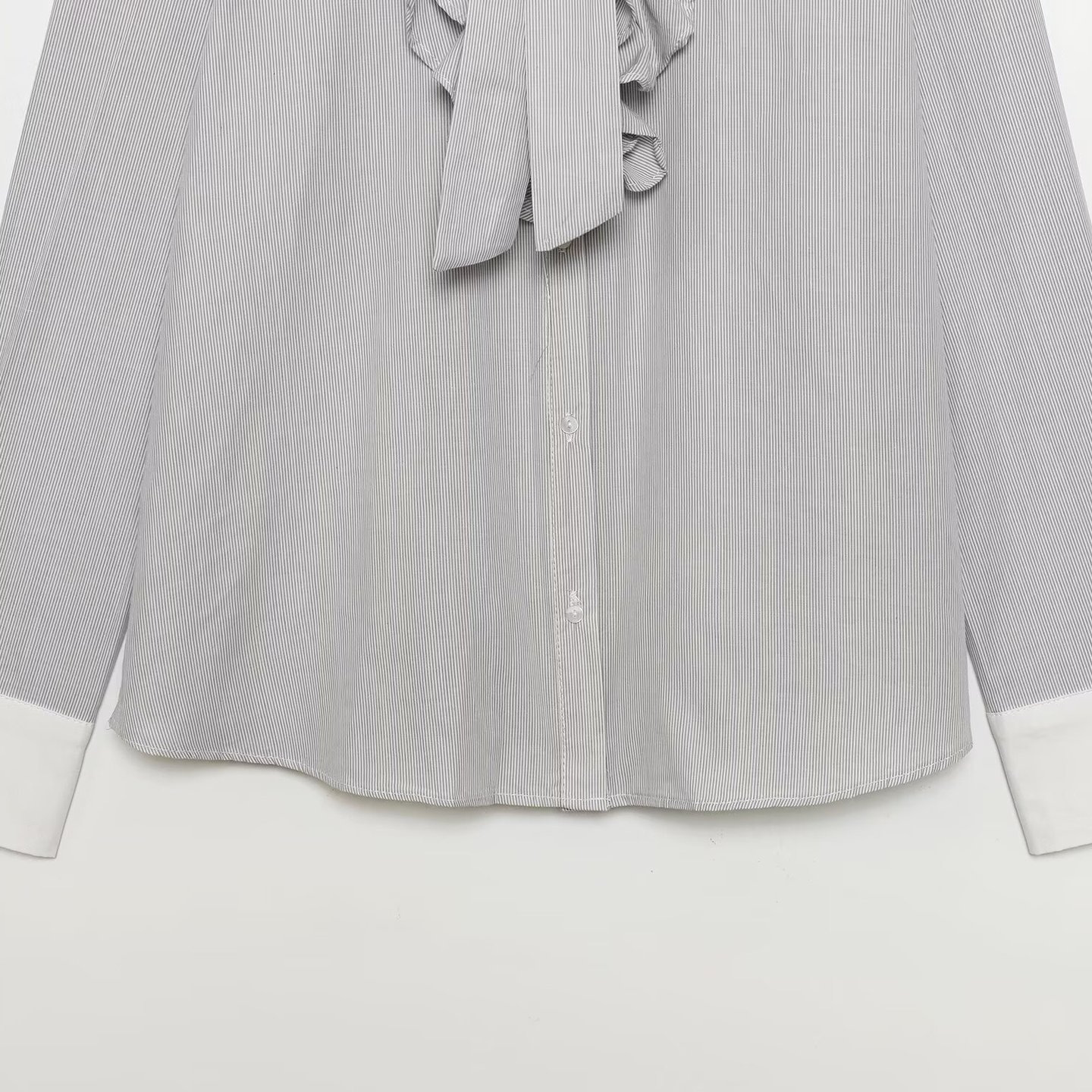 Striped Bow Blouse - European Style Women's Shirt KUN-00083