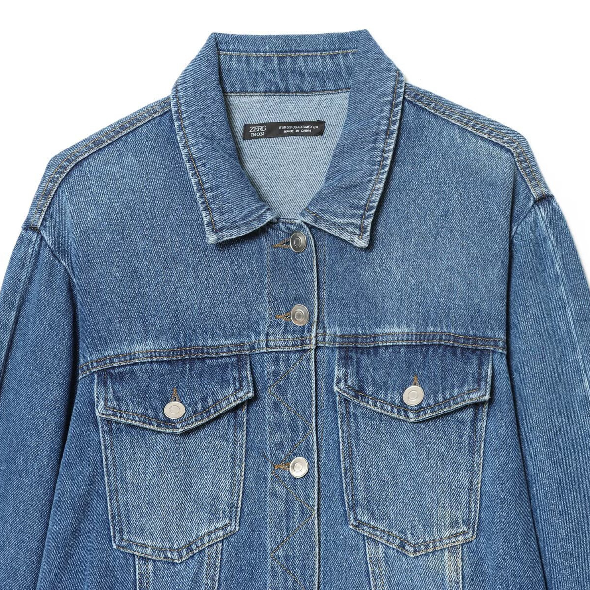 Denimjack voor dames, casual, cropped model KUN-00011