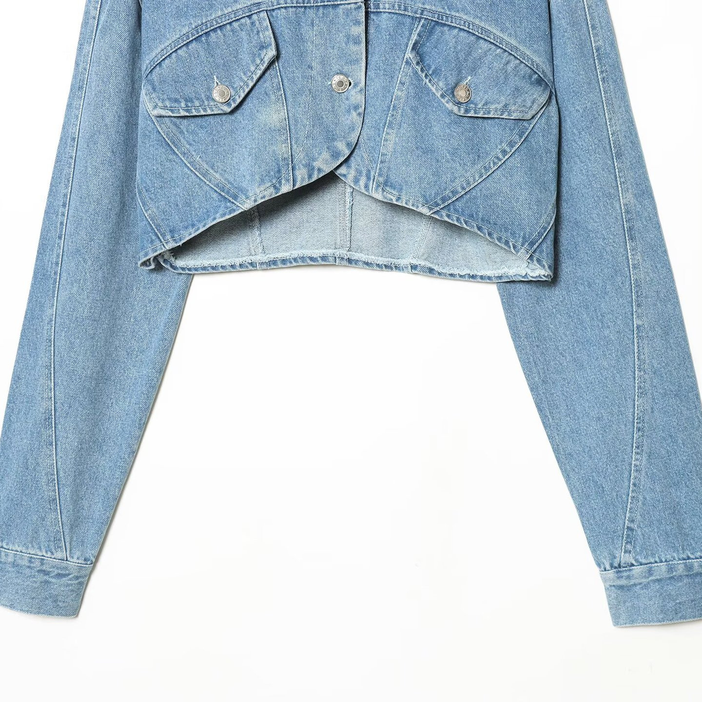 Trendy casual cropped spijkerjas voor dames KUN-00018