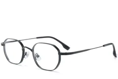 Rectangular Black Titanium Glasses #BS0218-0126