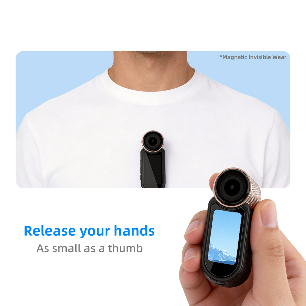 2.7K Wearable Magnetic Action Camera - Portable Vlog Cam