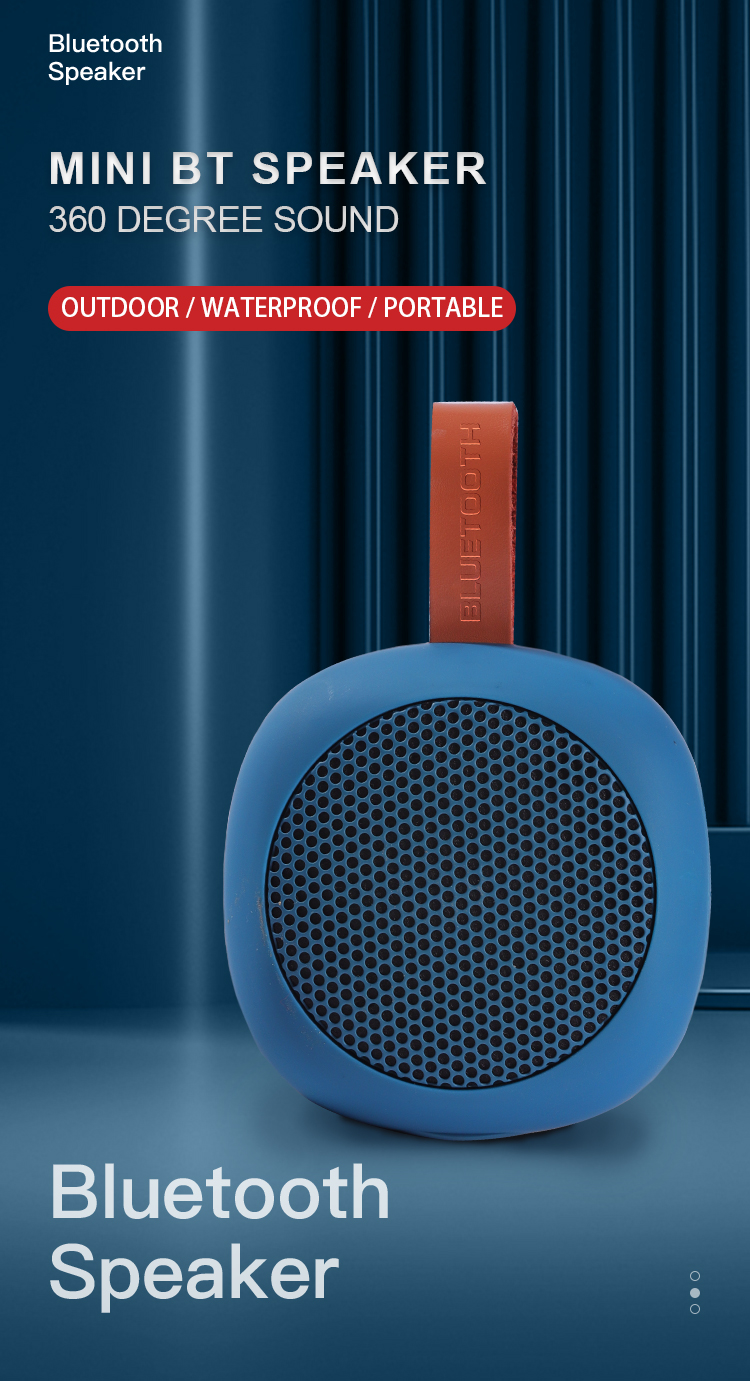 Portable Bluetooth Speaker with Carry Strap - Waterproof