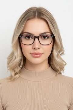 Rectangular Grey Acetate Glasses #BS1902-0015