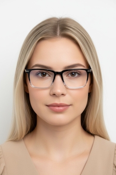 Rectangular Blue Acetate Glasses #BS1902-0030