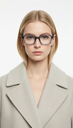 Rectangular Blue Acetate Glasses #BS1902-0147