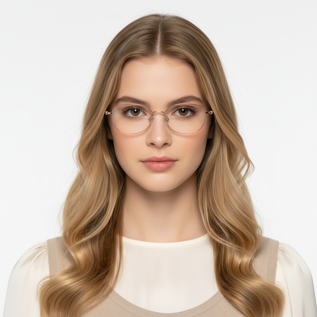 BS1913-0034_Golden_Oval_Metal_Glasses_model