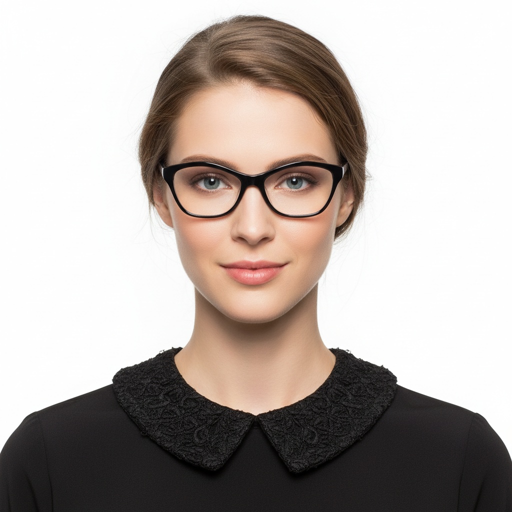 Geometric Black Acetate Glasses #BS2012-0666