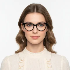Oval Black Acetate Glasses #BS2012-0667