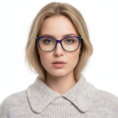 Gafas de acetato azul mariposa #BS2012-0680